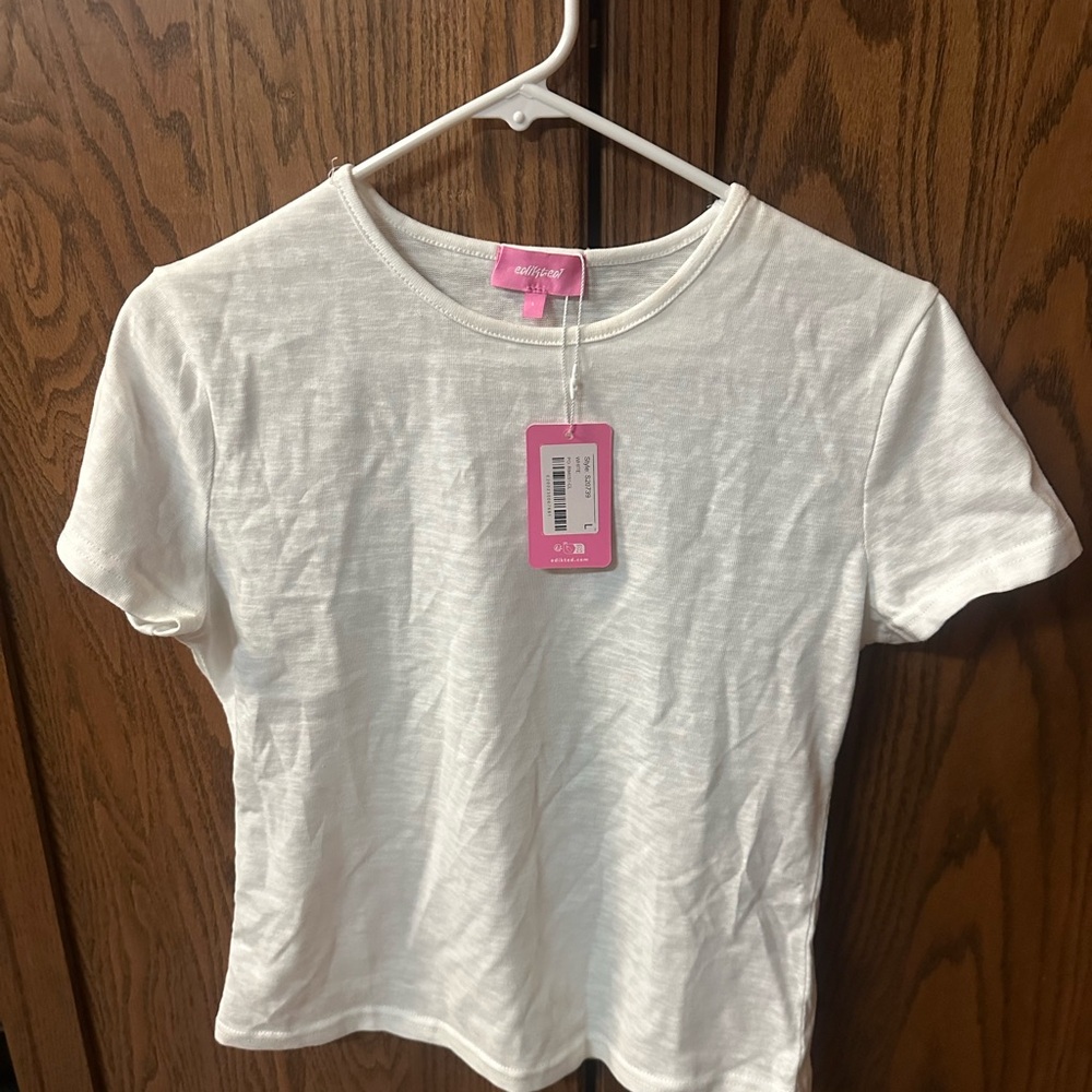 Edikted White Short Sleeve Tee